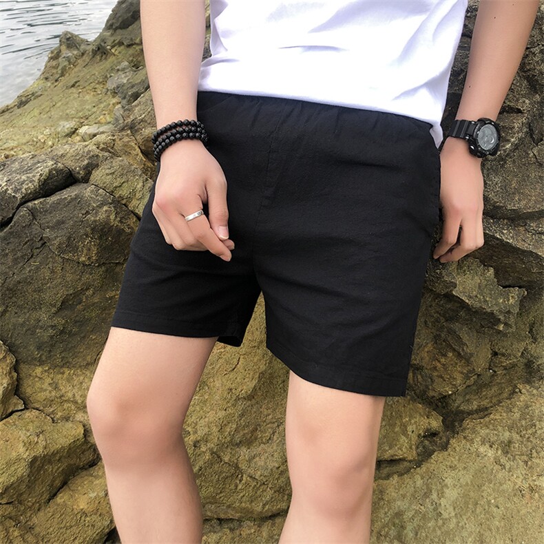 夏季主推纯色短裤男休闲纯棉水洗大码沙滩裤XZ310B-3-DK8888-P22,男装牛仔裤,星座310B-3