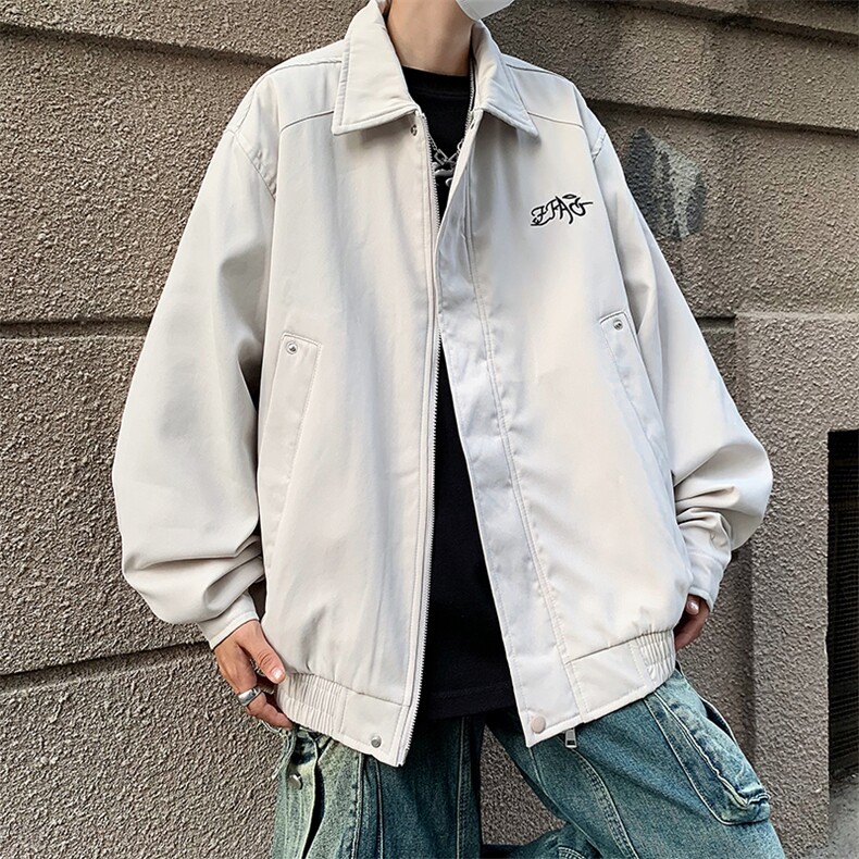 秋季美式复古宽松街头港风潮牌机车外套男休闲夹克JK0756-P70,男装夹克,星座308B-1