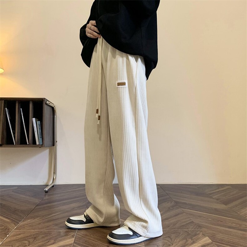 重磅雪尼尔筷子条休闲裤大码M~5XLXZ604-KG45-P55控68,男装休闲裤,星座604