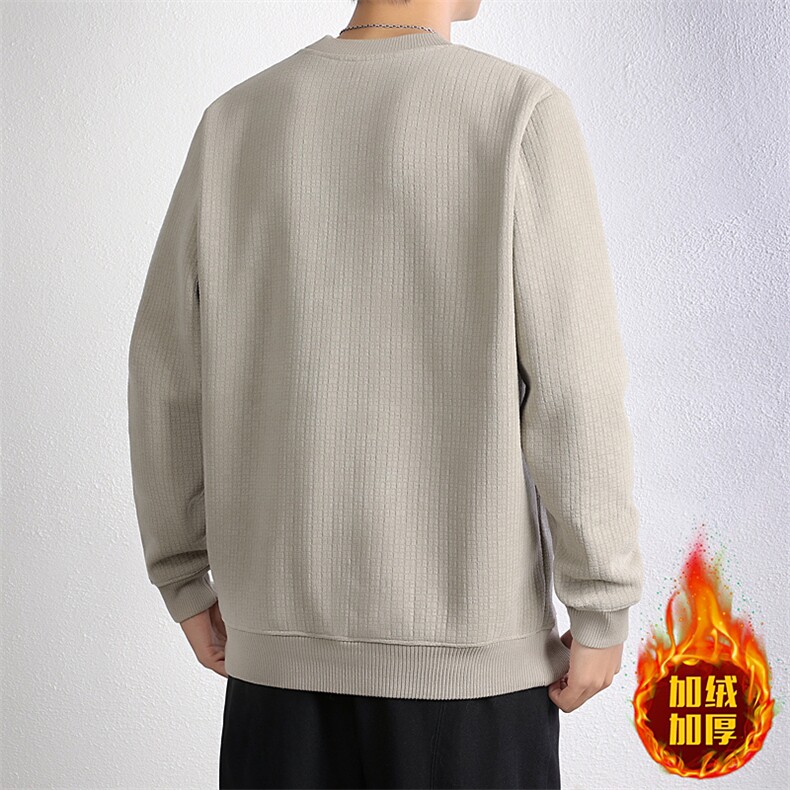 毛衣男秋冬休闲时尚圆领一体绒加绒加厚针织衫毛衣6638-P57,男装针织衫/毛衣,星座310B-3
