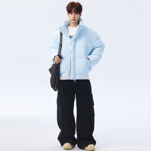 支持二开 冬装加棉加厚立领棉服男女棉衣外套光板面包服 M816-P70图片