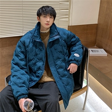 1定制面料棉衣男港风半高领棉服男外套男8707P125控168，男装棉衣，星座226-2