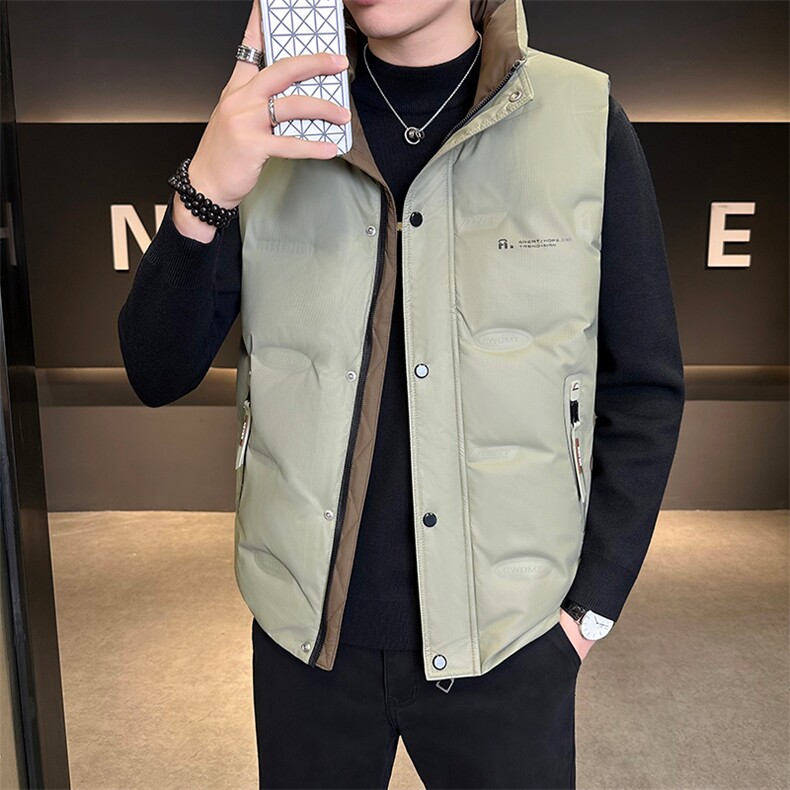 新款男士羽绒服马甲白鸭绒标90绒309B-3-9853-P98图片