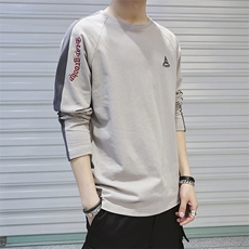 2021春季新品男士长袖T恤个性刺绣衣服男装上衣体恤DS332TP25，男装T恤，电商A102