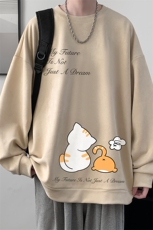 麂皮绒卫衣男大码重磅长袖t恤男JW81357-P35，男装卫衣，电商A040