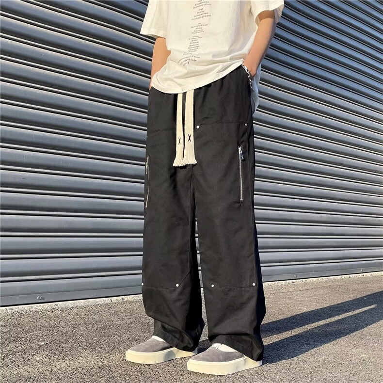 青春流行宽松型直筒春季原宿休闲裤男潮时尚潮牌工装裤230P40,男装休闲裤,星座410-2
