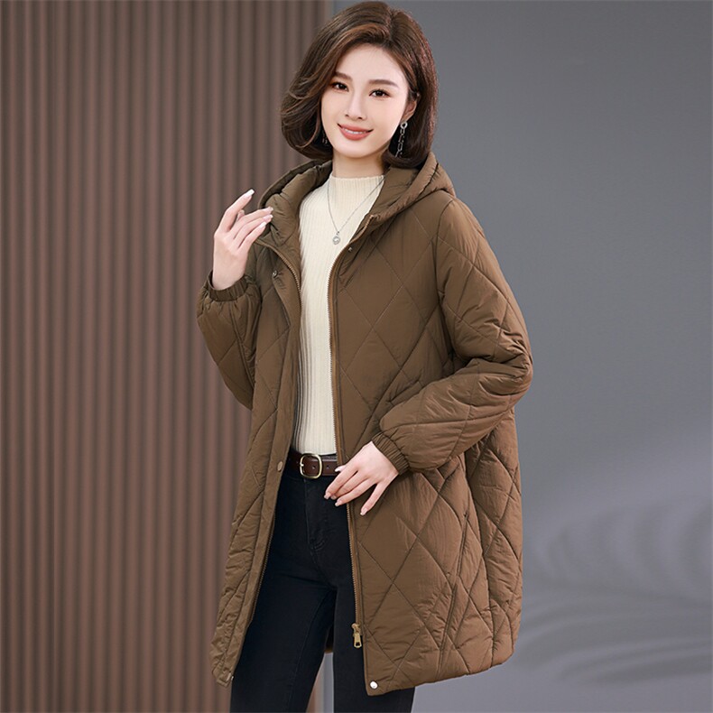 时尚显瘦中长款棉衣女冬季新款加厚保暖外套宽松大码羽绒棉服,女装棉衣/棉服,韩派