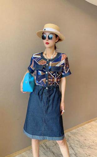 夏季新款牛仔连衣裙，女装连衣裙，斐媞梦 FTM