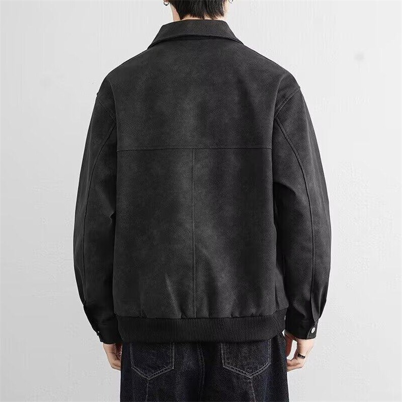 痞帅皮衣外套男生开春穿搭潮流无品牌慵懒原宿文艺简约新款,男装皮衣,星座410-7