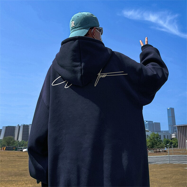 抖音得物供货可提供视频春装重磅美式宽松连帽卫衣DL2431,男装卫衣,电商A486-1