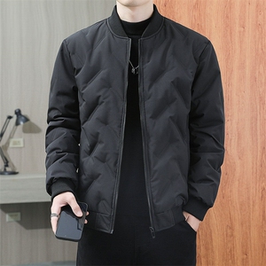 男士羽绒棉服秋冬季棒球领短款休闲轻薄加厚保暖夹克外套潮牌男装图片