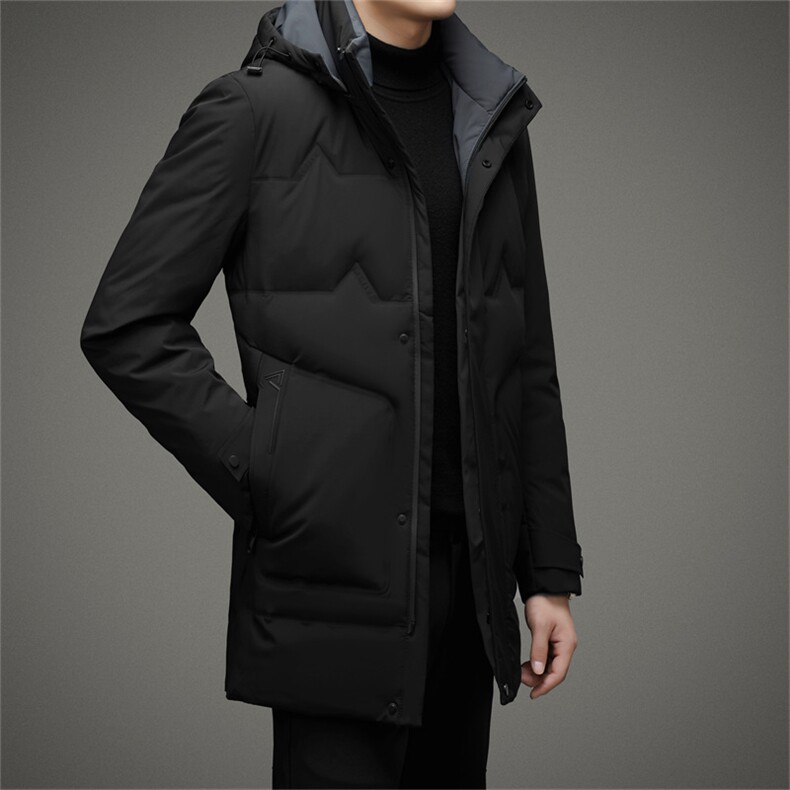 BHYL88208钱塘2020-2中年男士冬季厚款中长款商务休闲羽绒服P235,男装羽绒服,钱塘207-2