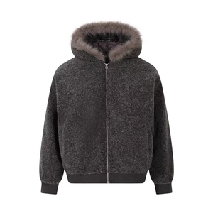 网图慵懒水晶绒毛领派克服棉衣座山雕棉服外套 A025-JY1274-P85图片