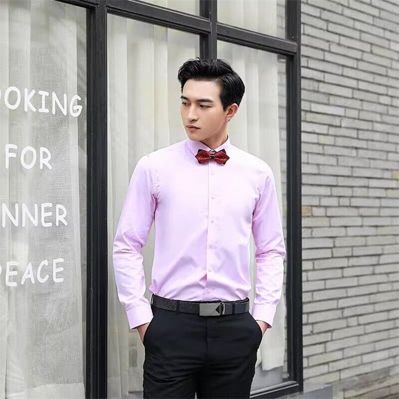 LY8589-C-M P29四季商务衬衫男士修身学院风正装衬衣正装内搭衬衫图片