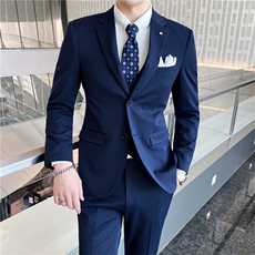 西服套装男士三件套商务职业正装小西装韩版修身伴郎新郎结婚礼服，男装西服套装，星座505-2（原电商A260-1)