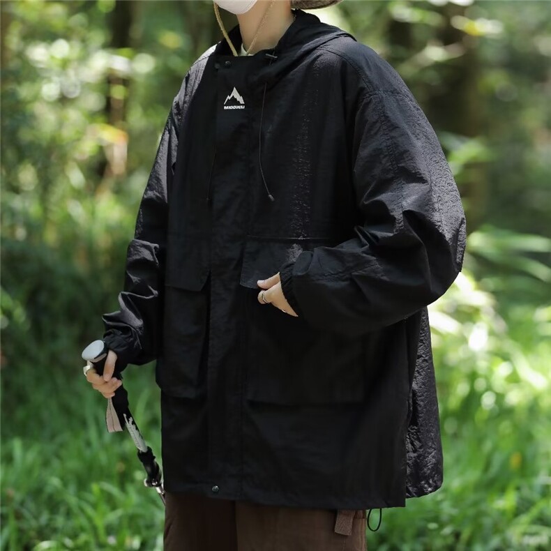 防晒衣男韩版潮流连帽个性夏季薄款2023新款ins宽松外套W4893-P46,男装防晒衣,星座412-2
