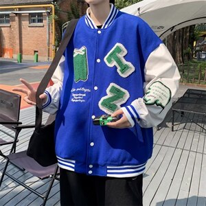 美式ins潮牌外套百搭情侣款夹克2023春秋季棒球服男 W5484-P62图片