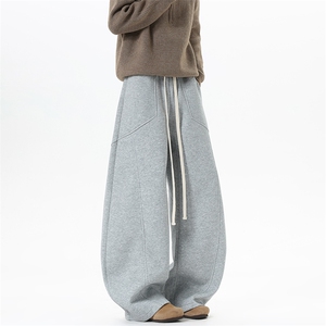 【现货】XZ1218 BK9073 特价P43 100聚酯纤维美式复古感廓形卫裤图片