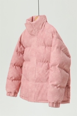 港风冬季新款棉衣男美式宽松PU皮立领面包服大码外套男MY622-P128，男装棉衣，星座505-3