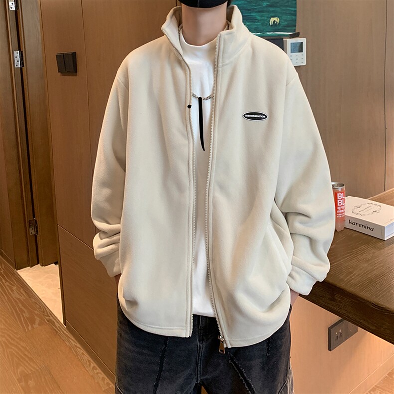 8XL-M摇粒绒外套男奥粒绒加厚羊羔绒卫衣内胆夹克JK1314P68控88,男装夹克,电商D206-1