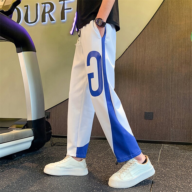 D2107-P68-控98春夏新品抖音阔腿社会小伙运动裤男休闲九分裤,男装休闲裤,电商A108