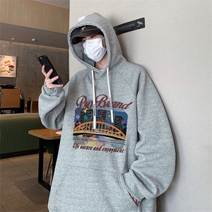 已注册得物抖音直播高品质港风男宽松连帽卫衣外套W5017P45控68图片
