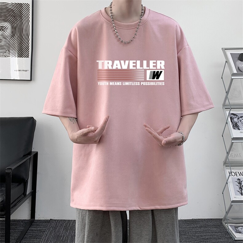 麂皮绒短袖t恤男大码半袖男大皂风JD82359-P25,男装T恤,电商A040