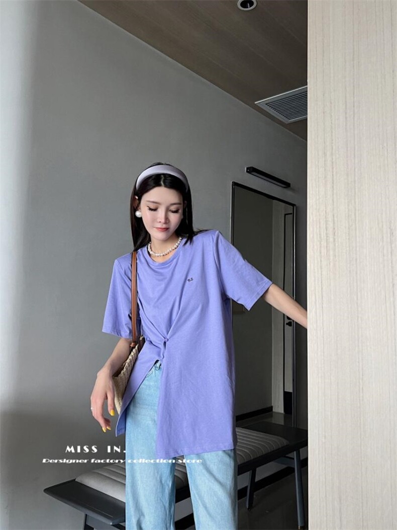 现货小众设计师款垫肩T糖果色，其它，蜜思印·金