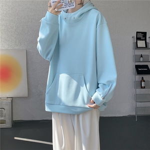 仓库现货WY10168-特批48控88半高领连帽小众酷帅拉链男大码卫衣