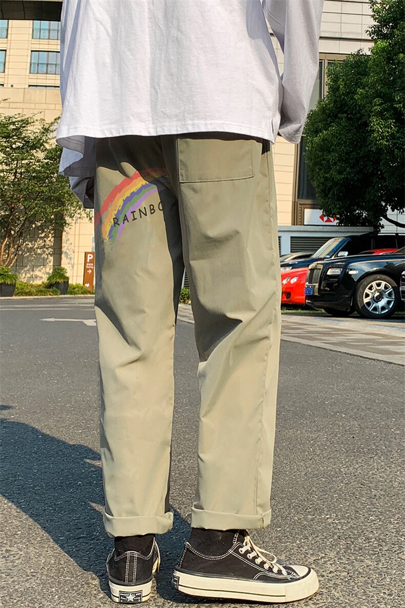 K43126-P25加绒款-P35休闲裤男士大码宽松九分运动裤男裤男直筒,男装休闲裤,电商A040