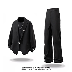 西服96%聚酯纤维4%氨纶M-5XL大码XF78126P95控148西裤XK78151P45，男装西服，星座227-7