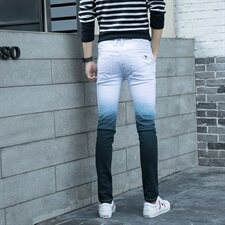 2021春夏款刺绣弹力牛仔裤男宽松小脚裤QT6027-9996，男装牛仔裤，电商D218