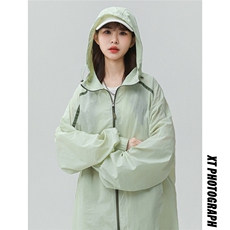 1中性无影墙风连帽滚边设计大码M-5XL潮牌防晒服男FS77005P45控68，男装防晒衣，星座226-2