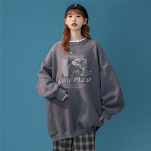 2024春装新款美式hiphop连帽卫衣高街潮流宽松卫衣W157 P30控48图片
