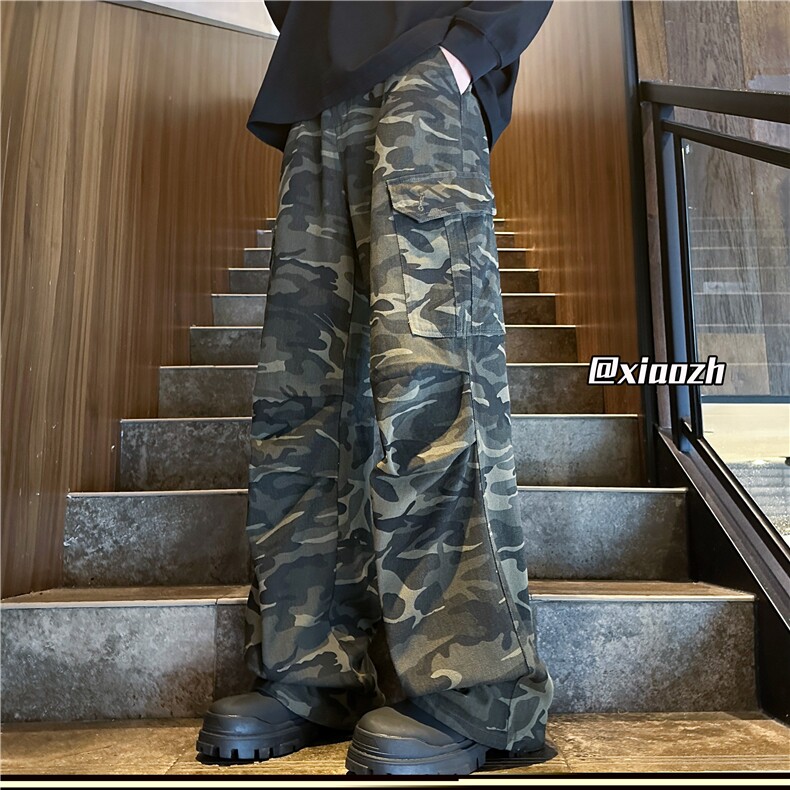 XZ616 秋季新款重磅迷彩工装打褶休闲长裤 TY1115 特P65控88图片