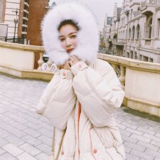 现货271-8802-P175大毛领中长款棉衣外套控248，女装棉衣/棉服，浙宝271