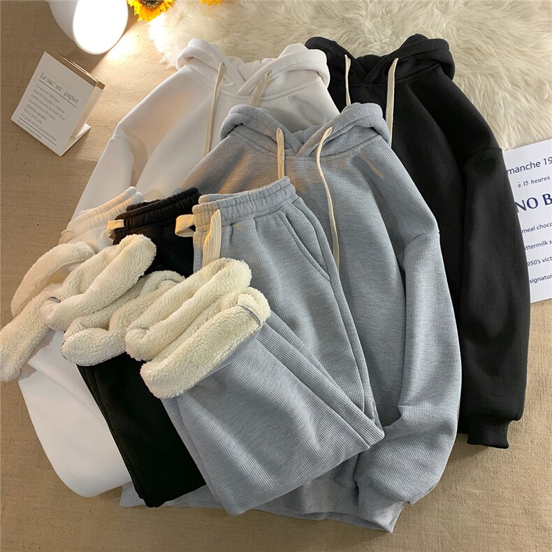 8XL-M羊羔绒卫衣套装男裤子两件套加肥加大码TZ301-P120控148,男装休闲套装,电商D206-1