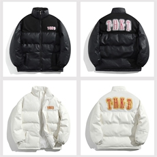PU皮棉衣棉服鳄鱼纹拼接面包服立领棉袄皮衣外套1612-P85量大有差，男装皮衣，星座207