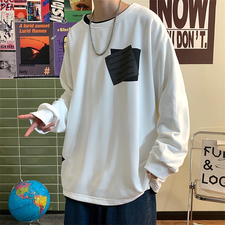 现货7XL-M港风卫衣男2023春季新款慵懒风胖子长袖加肥加大码控68图片