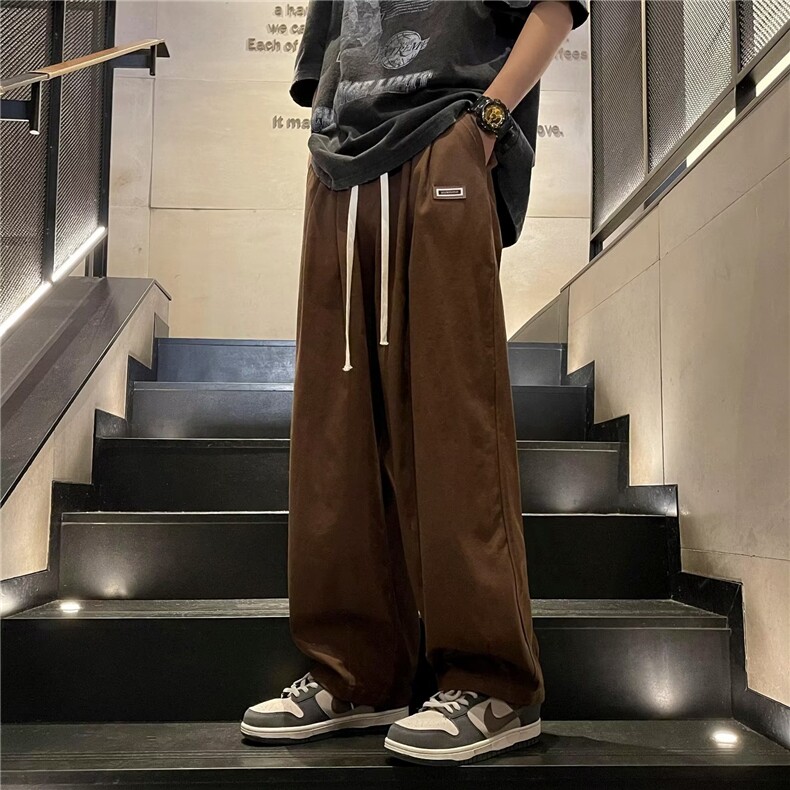 工装休闲裤男港风潮流帅气2023春夏季ins宽松百搭阔腿裤K3469-P35,男装休闲裤,星座412-3