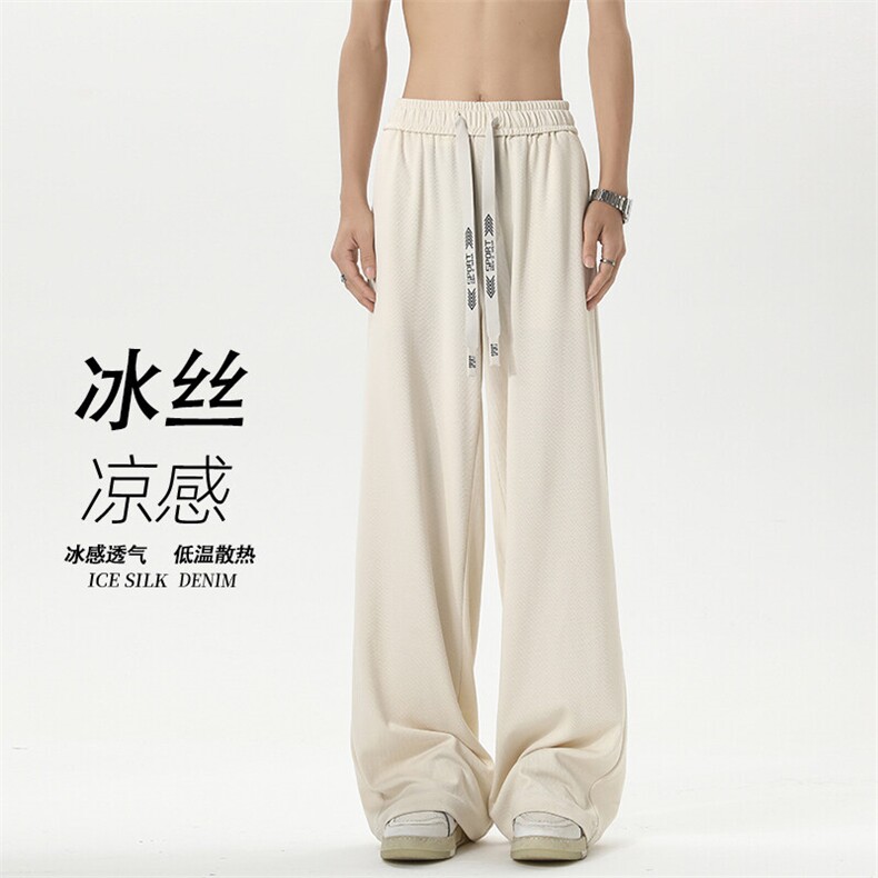 2025夏季新款无影墙直筒垂感冰丝长裤M-5XLHK25544-特P30,男装休闲裤,电商A022