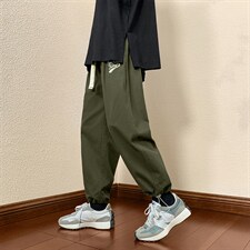 2024秋冬新款cityboy字母刺绣宽松抽绳束脚休闲裤K242-P50，男装休闲裤，星座914-3
