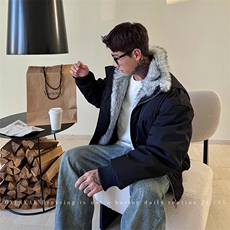 203-6FM78P93～座山雕毛领棉衣外套男宽松飞行棉服，男装棉衣，星座203-6(原电商259)