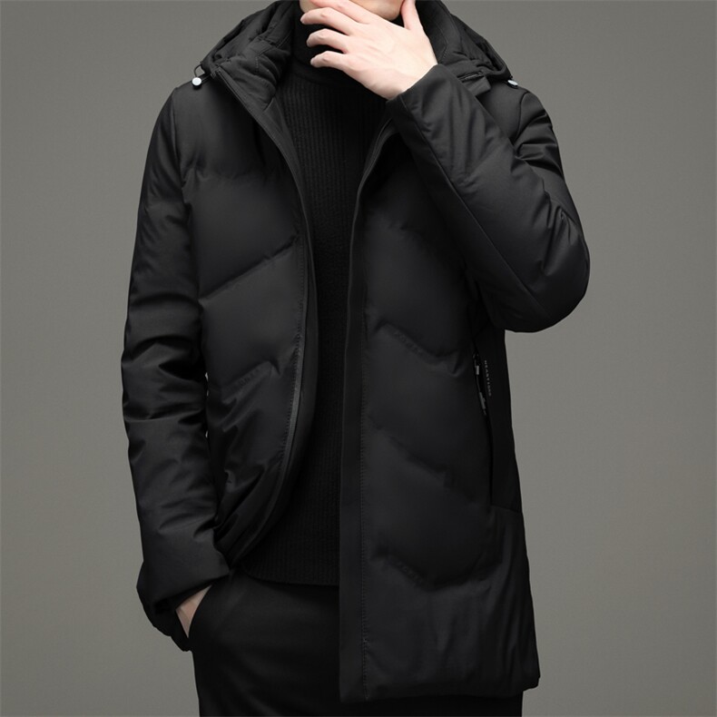 2023冬季新款商务休闲中长款羽绒服男士立领羽绒外套HB20728-P205图片