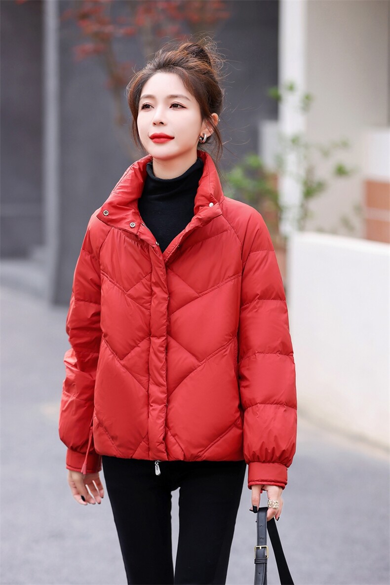 现货放心推90白鸭绒流苏羽绒服外套2024冬季女小个子短款羽绒服,女装羽绒服,木橙西子