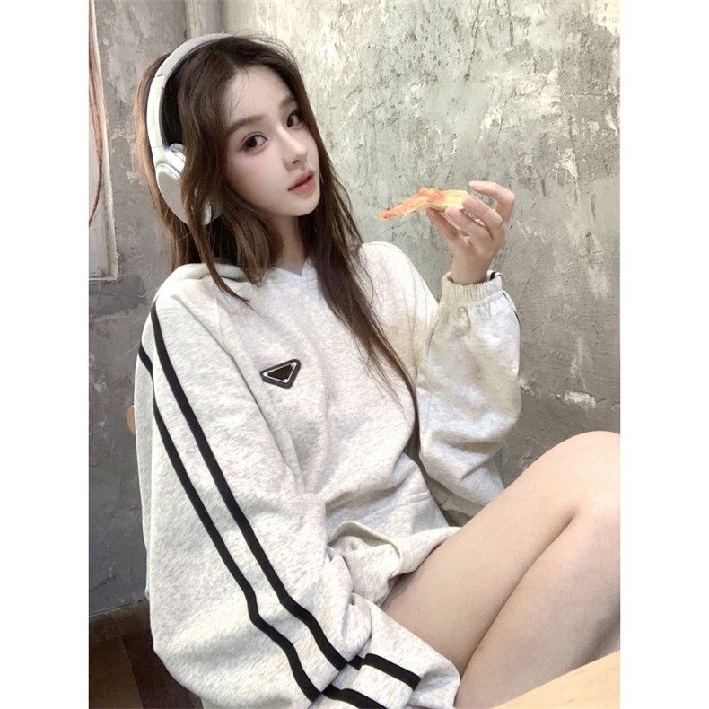 5559-P45韩版三条杠撞色宽松oversize插肩休闲卫衣，女装卫衣/绒衫，星座617A-2