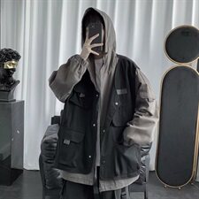 现货工装外套男潮牌港风bf中性机能春秋夹克韩版潮流百搭WT08，男装夹克，星座1008