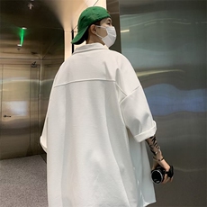 衬衫潮流夏季百搭青春流行五分袖男简约方领新款AK15P32，男装衬衫，星座1116-2