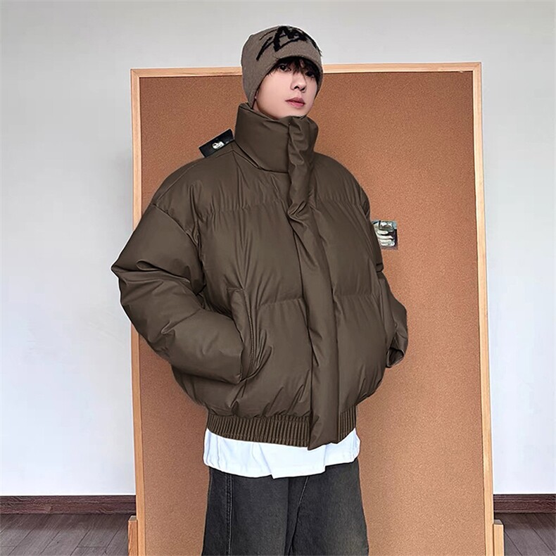 网图2025冬季新款立领棉衣男女款短款保暖面包服外套-A2286TP99图片