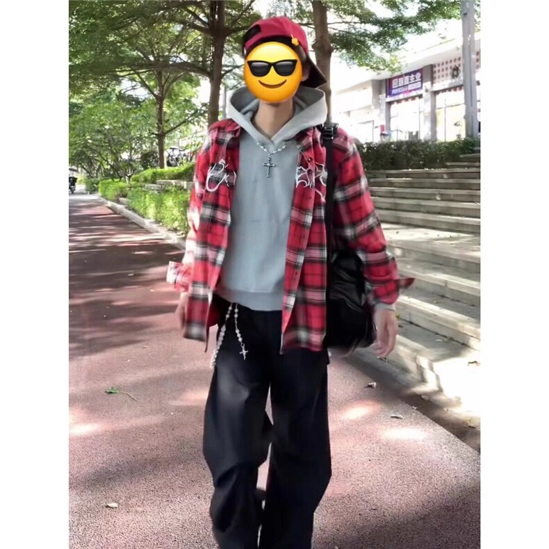 1506A/GCS3070/P36宽松刺绣休闲衬衣外套潮流,男装衬衫,星座1506A